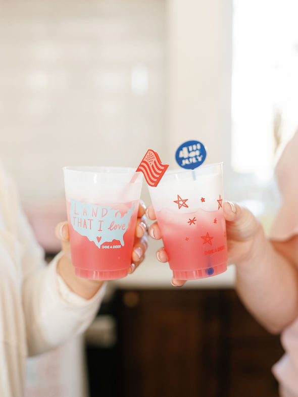Red, White, & Blue Drink Stirrers - Set of 4