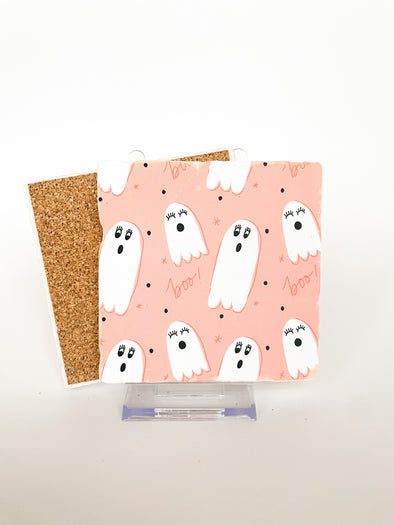 Ghost Pattern Coaster