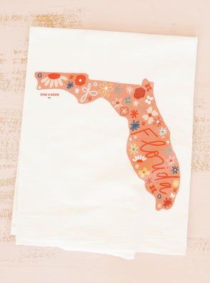 Florida Floral Flour Sack Towel