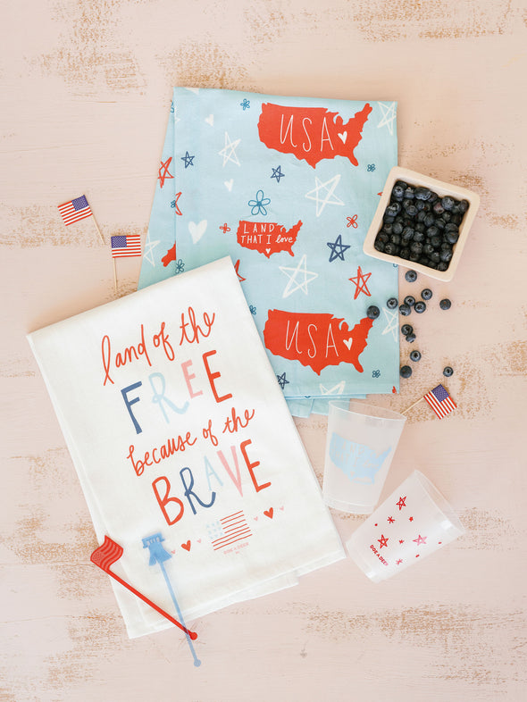 Land of the Free Flour Sack Towel