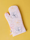 Line Floral Oven Mitt