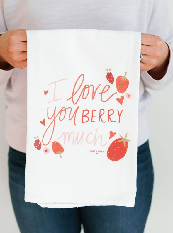 I Love You Berry Much Flour Sack Towel