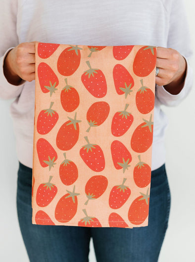 Strawberry Full Pattern - Flour Sack Towel