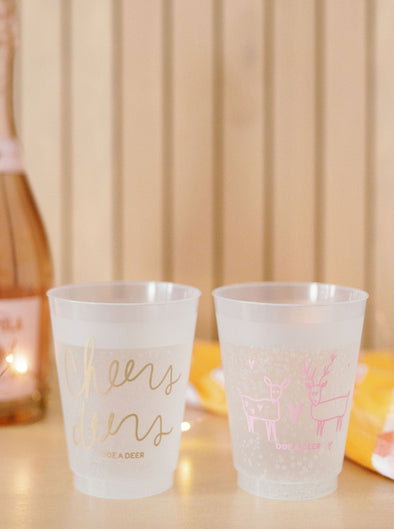 Cheers Deers Shatterproof Glasses - Set of 4