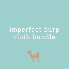 F is for Fawn Imperfect Burp Cloth Bundle