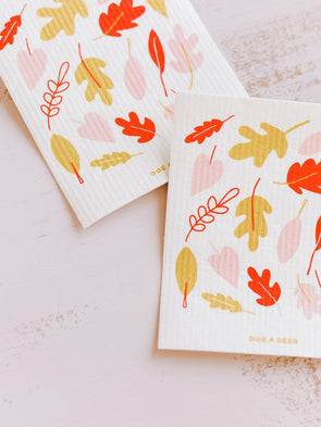 Leaves Swedish Dishcloth