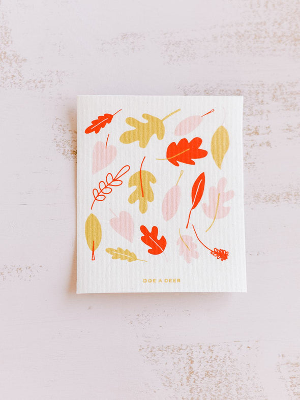 Leaves Swedish Dishcloth