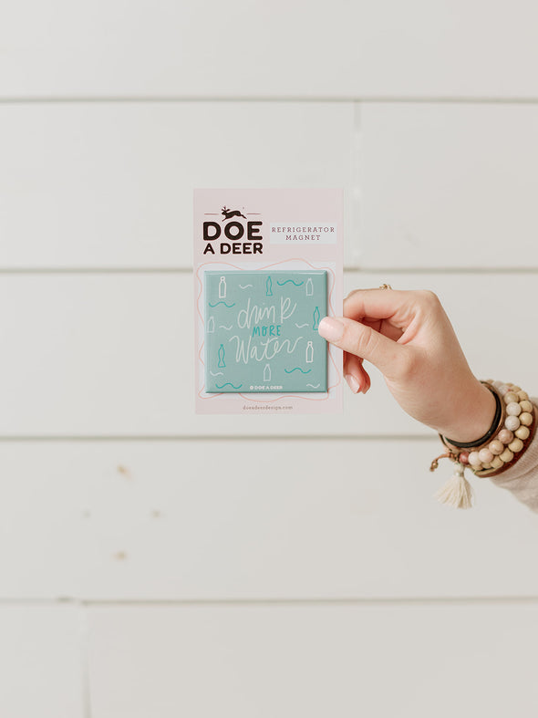 Drink More Water Refrigerator Magnet