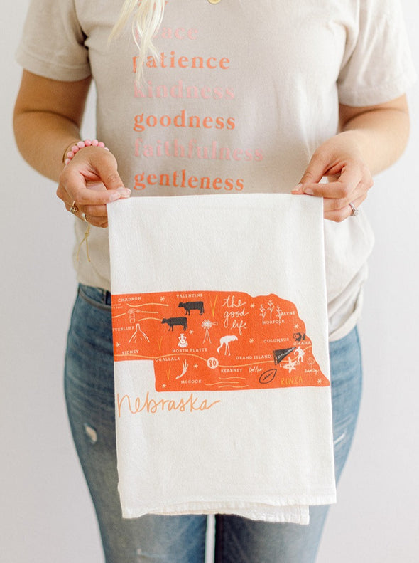 Nebraska - Flour Sack Towel