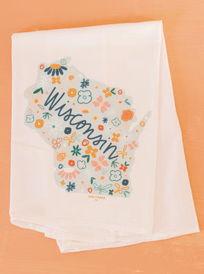 Wisconsin Floral Towel