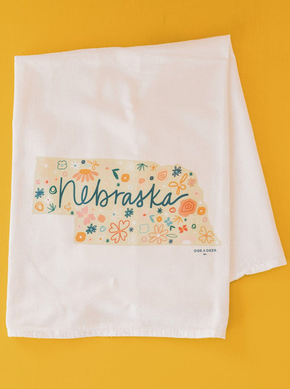 Nebraska Floral Towel