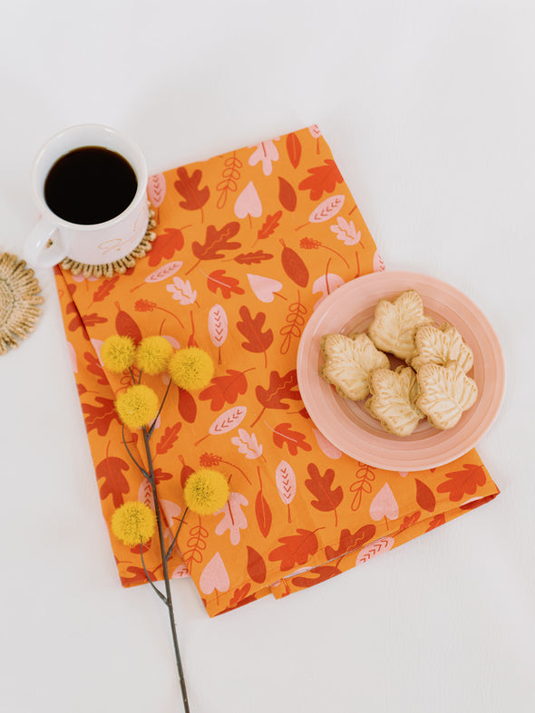 Full Pattern Leaves Flour Sack Towel