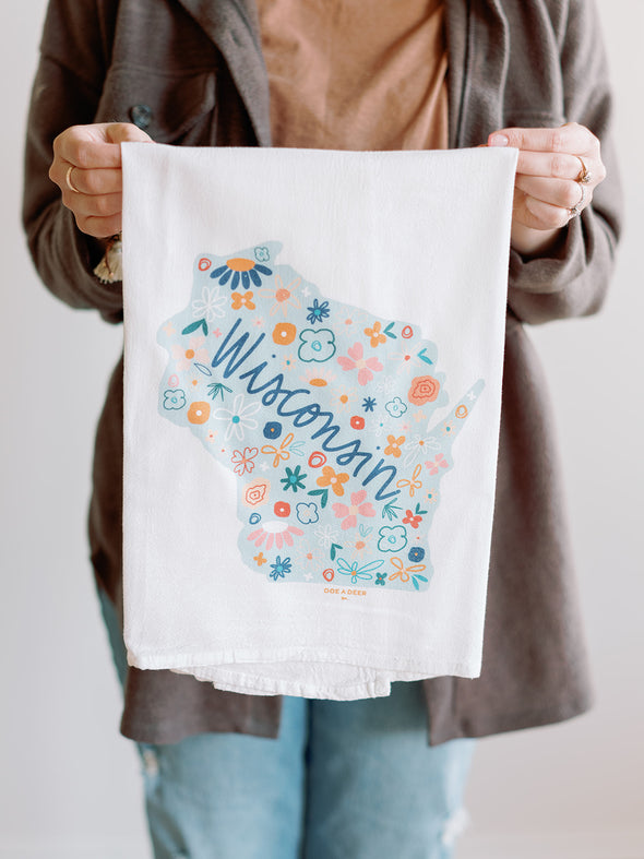 Wisconsin Floral Towel