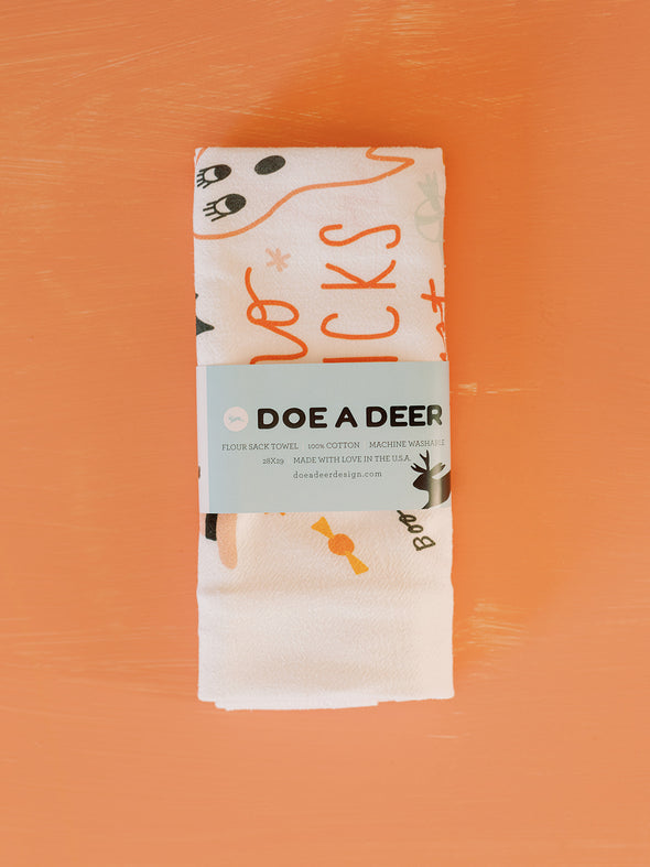 No Tricks Just Treats Flour Sack Towel