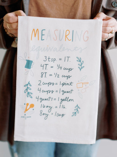 Measuring Equivalents Flour Sack Towel