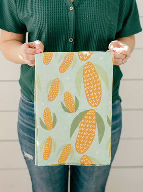 Summertime Corn Full Pattern - Flour Sack Towel
