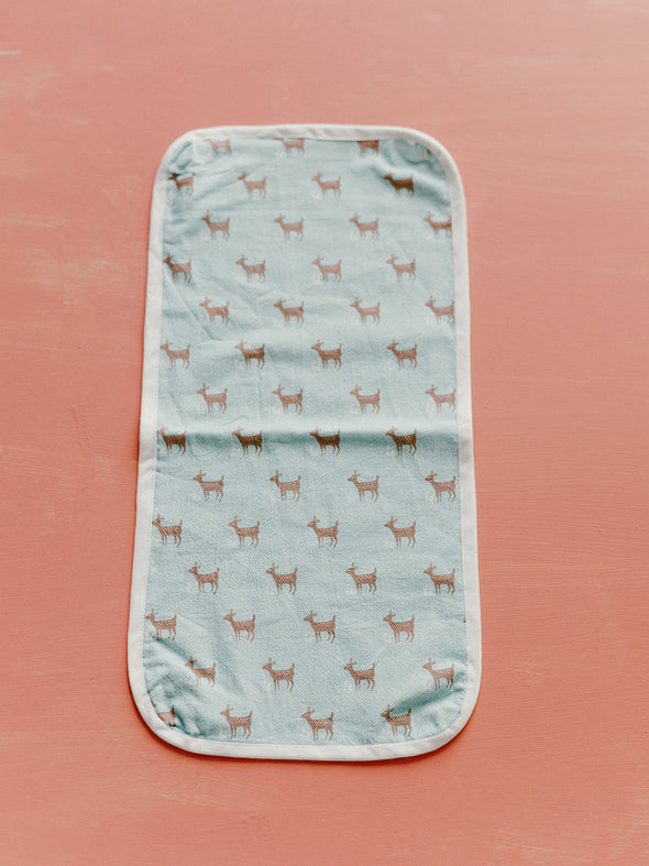 Set of 3 Flour Sack Burp Cloths - F is for Fawn