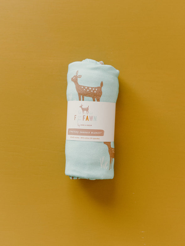 F is for Fawn | Swaddle + Toddler Blanket