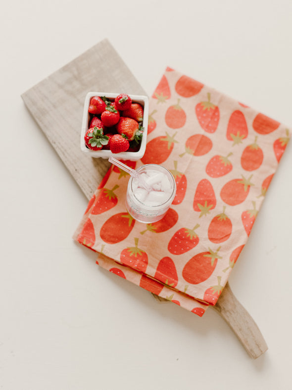 Strawberry Full Pattern - Flour Sack Towel