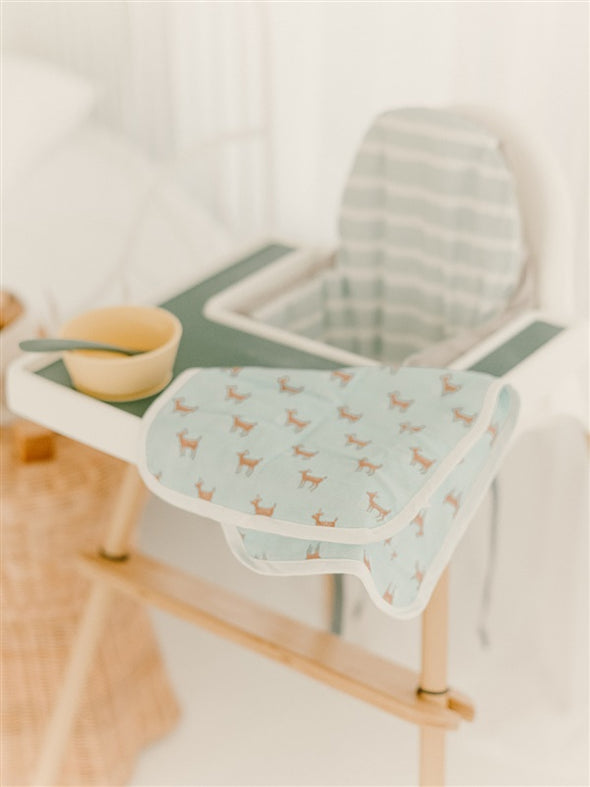 Set of 3 Flour Sack Burp Cloths - F is for Fawn