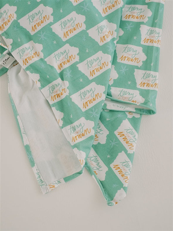 Teeny Tiny Iowan | Swaddle + Toddler Blanket
