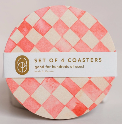 Red Checkered Coasters