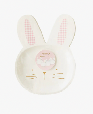 Gingham Bunny Plate