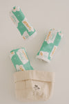 Teeny Tiny Iowan Flour Sack Burp + Swaddle Bundle